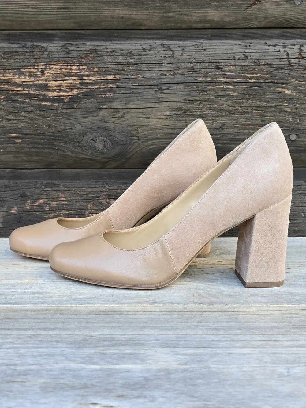 Naturalizer Rhea Office Siren Minimalist Suede Block Heel Comfort Pumps 8M